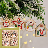 Maxbell Maxbell Christmas Hanging Ornaments DIY Crafts Background for Outdoor Shop Snow Round