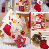 Maxbell Maxbell Christmas Stocking Knit Sock Christmas Alphabet Knitting Socks for Ornament M