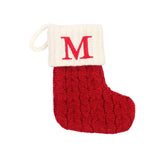 Maxbell Maxbell Christmas Stocking Knit Sock Christmas Alphabet Knitting Socks for Ornament M