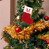 Maxbell Maxbell Christmas Stocking Knit Sock Christmas Alphabet Knitting Socks for Ornament M