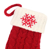 Maxbell Maxbell Christmas Stocking Knit Sock Christmas Alphabet Knitting Socks for Ornament Snowflake