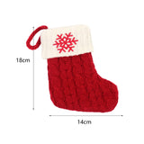 Maxbell Maxbell Christmas Stocking Knit Sock Christmas Alphabet Knitting Socks for Ornament Snowflake