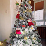 Maxbell Maxbell Christmas Stocking Knit Sock Christmas Alphabet Knitting Socks for Ornament Snowflake