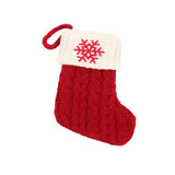 Maxbell Maxbell Christmas Stocking Knit Sock Christmas Alphabet Knitting Socks for Ornament Snowflake