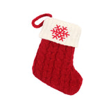 Maxbell Maxbell Christmas Stocking Knit Sock Christmas Alphabet Knitting Socks for Ornament Snowflake