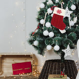 Maxbell Maxbell Christmas Stocking Knit Sock Christmas Alphabet Knitting Socks for Ornament Snowflake