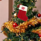 Maxbell Maxbell Christmas Stocking Knit Sock Christmas Alphabet Knitting Socks for Ornament Snowflake