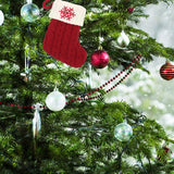 Maxbell Maxbell Christmas Stocking Knit Sock Christmas Alphabet Knitting Socks for Ornament Snowflake