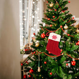 Maxbell Maxbell Christmas Stocking Knit Sock Christmas Alphabet Knitting Socks for Ornament Snowflake
