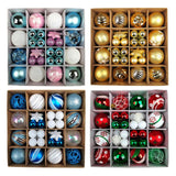 Maxbell Maxbell 42x Christmas Balls Ornaments 3cm-6cm Decoration for Home Holiday Wedding Red Green