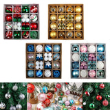 Maxbell Maxbell 42x Christmas Balls Ornaments 3cm-6cm Decoration for Home Holiday Wedding Red Green