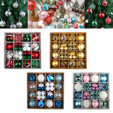 Maxbell Maxbell 42x Christmas Balls Ornaments 3cm-6cm Decoration for Home Holiday Wedding Red Green