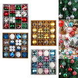 Maxbell Maxbell 42x Christmas Balls Ornaments 3cm-6cm Decoration for Home Holiday Wedding Red Green