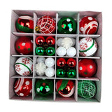 Maxbell Maxbell 42x Christmas Balls Ornaments 3cm-6cm Decoration for Home Holiday Wedding Red Green