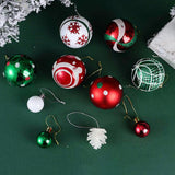 Maxbell Maxbell 42x Christmas Balls Ornaments 3cm-6cm Decoration for Home Holiday Wedding Red Green