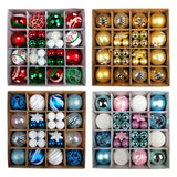 Maxbell Maxbell 42x Christmas Balls Ornaments 3cm-6cm Decoration for Home Holiday Wedding Red Green