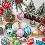 Maxbell Maxbell 42x Christmas Balls Ornaments 3cm-6cm Decoration for Home Holiday Wedding Golden