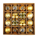 Maxbell Maxbell 42x Christmas Balls Ornaments 3cm-6cm Decoration for Home Holiday Wedding Golden