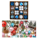 Maxbell Maxbell 42x Christmas Balls Ornaments 3cm-6cm Decoration for Home Holiday Wedding Blue White