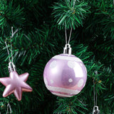 Maxbell Maxbell 42x Christmas Balls Ornaments 3cm-6cm Decoration for Home Holiday Wedding Blue White Pink