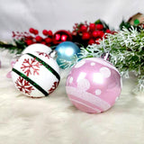 Maxbell Maxbell 42x Christmas Balls Ornaments 3cm-6cm Decoration for Home Holiday Wedding Blue White Pink