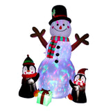 Maxbell Maxbell Christmas Inflatable Snowman with Rotating Light for Outdoor Backyard Garden