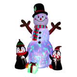 Maxbell Maxbell Christmas Inflatable Snowman with Rotating Light for Outdoor Backyard Garden