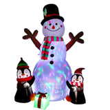 Maxbell Maxbell Christmas Inflatable Snowman with Rotating Light for Outdoor Backyard Garden