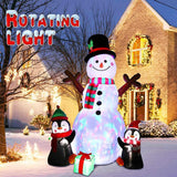 Maxbell Maxbell Christmas Inflatable Snowman with Rotating Light for Outdoor Backyard Garden