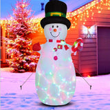 Maxbell Maxbell 1.8 Meters Xmas Inflatable Snowman with Lights Ornament for Lawn Patio