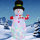 Maxbell Maxbell 1.8 Meters Xmas Inflatable Snowman with Lights Ornament for Lawn Patio