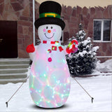 Maxbell Maxbell 1.8 Meters Xmas Inflatable Snowman with Lights Ornament for Lawn Patio