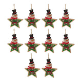 Maxbell 10Pcs Christmas Tree Decoration Pendant for Home Decor Snowman