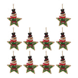 Maxbell 10Pcs Christmas Tree Decoration Pendant for Home Decor Snowman