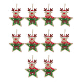 Maxbell 10Pcs Christmas Tree Decoration Pendant for Home Decor Elk