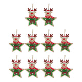 Maxbell 10Pcs Christmas Tree Decoration Pendant for Home Decor Elk