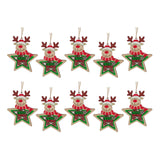 Maxbell 10Pcs Christmas Tree Decoration Pendant for Home Decor Elk