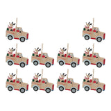 Maxbell 10Pcs Christmas Tree Decoration Pendant for Home Decor Elk and Car