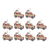 Maxbell 10Pcs Christmas Tree Decoration Pendant for Home Decor Elk and Car