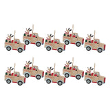 Maxbell 10Pcs Christmas Tree Decoration Pendant for Home Decor Elk and Car
