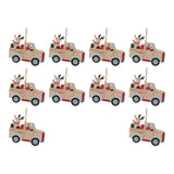 Maxbell 10Pcs Christmas Tree Decoration Pendant for Home Decor Elk and Car