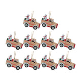 Maxbell 10Pcs Christmas Tree Decoration Pendant for Home Decor Snowman and Car