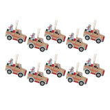 Maxbell 10Pcs Christmas Tree Decoration Pendant for Home Decor Snowman and Car