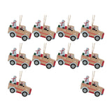 Maxbell 10Pcs Christmas Tree Decoration Pendant for Home Decor Snowman and Car