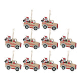 Maxbell 10Pcs Christmas Tree Decoration Pendant for Home Decor Santa and Car