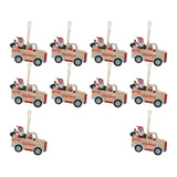 Maxbell 10Pcs Christmas Tree Decoration Pendant for Home Decor Santa and Car