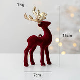 Maxbell Elk Christmas Tree Decoration Gift Decorative for Xmas Tree Photography Prop Red
