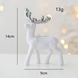 Maxbell Elk Christmas Tree Decoration Gift Decorative for Xmas Tree Photography Prop White