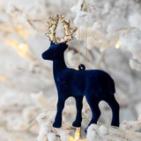 Maxbell Elk Christmas Tree Decoration Gift Decorative for Xmas Tree Photography Prop Blue