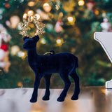 Maxbell Elk Christmas Tree Decoration Gift Decorative for Xmas Tree Photography Prop Blue